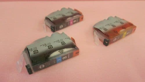 New Canon 0621B029 CLI-8CMY Pixma Printers 3 Colour Multipack Ink Cartridge