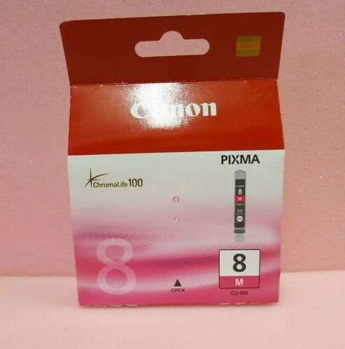 New Canon 0622B001 CLI-8M Pixma Printers 450 Page Yield Magenta Ink Cartridge