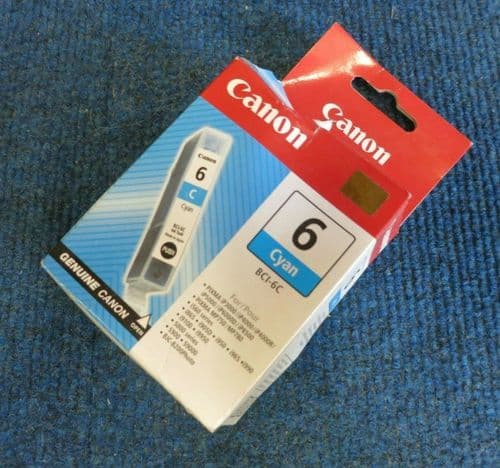 New Canon 4706A002 Original Genuine BCI-6C Cyan 6 Ink Cartridge