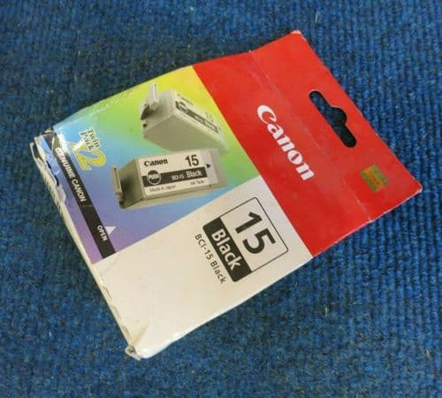 New Canon 8190A002 Original Genuine BCI-15 Black 15 Ink Cartridge Twinpack