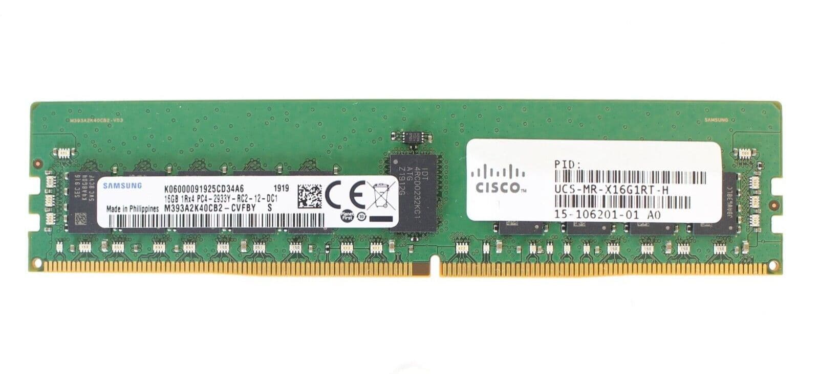 NEW Cisco 16GB PC42933Y 1Rx4 ECC Server Memory UCSMRX16G1RTH 15