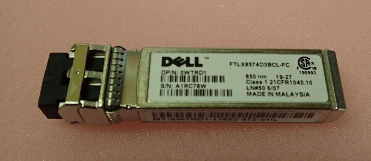 NEW Dell 10Gb 850nm LC SR 300m SFP Transceiver Module WTRD1