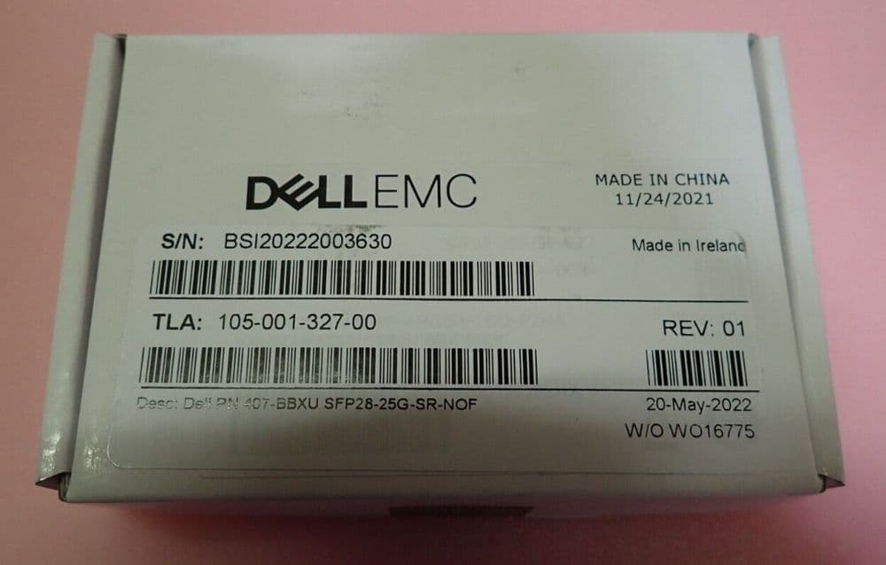 New Dell 25GbE SFP28 SR Duplex LC MMF No FEC Transceiver Module 0CTW7 407BBXU