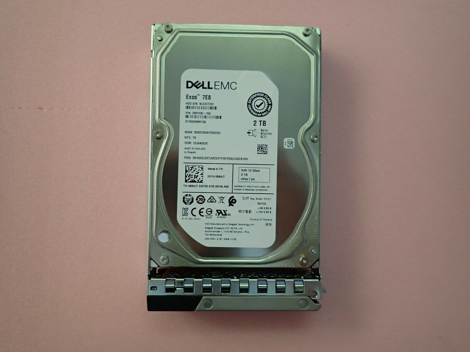 thumbnail image 2 of Seagate ST32000444SS 2TB 3.5" SAS Hard Drive - 7.2k RPM - Dell 09WHW9 / 0R755K 2 of 11