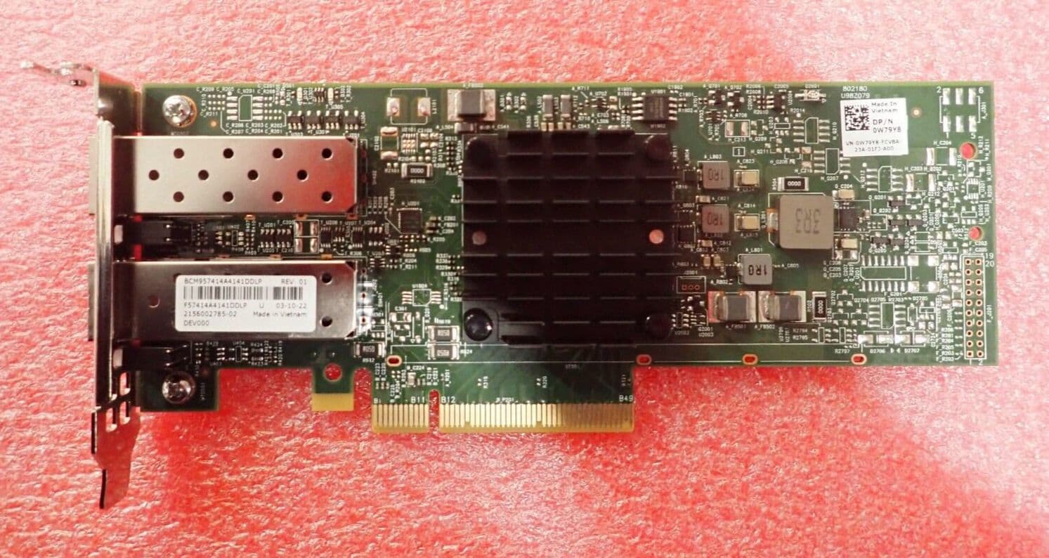 NEW Dell Broadcom 57414 Dual Port 25GbE SFP28 Network Adapter Low ...