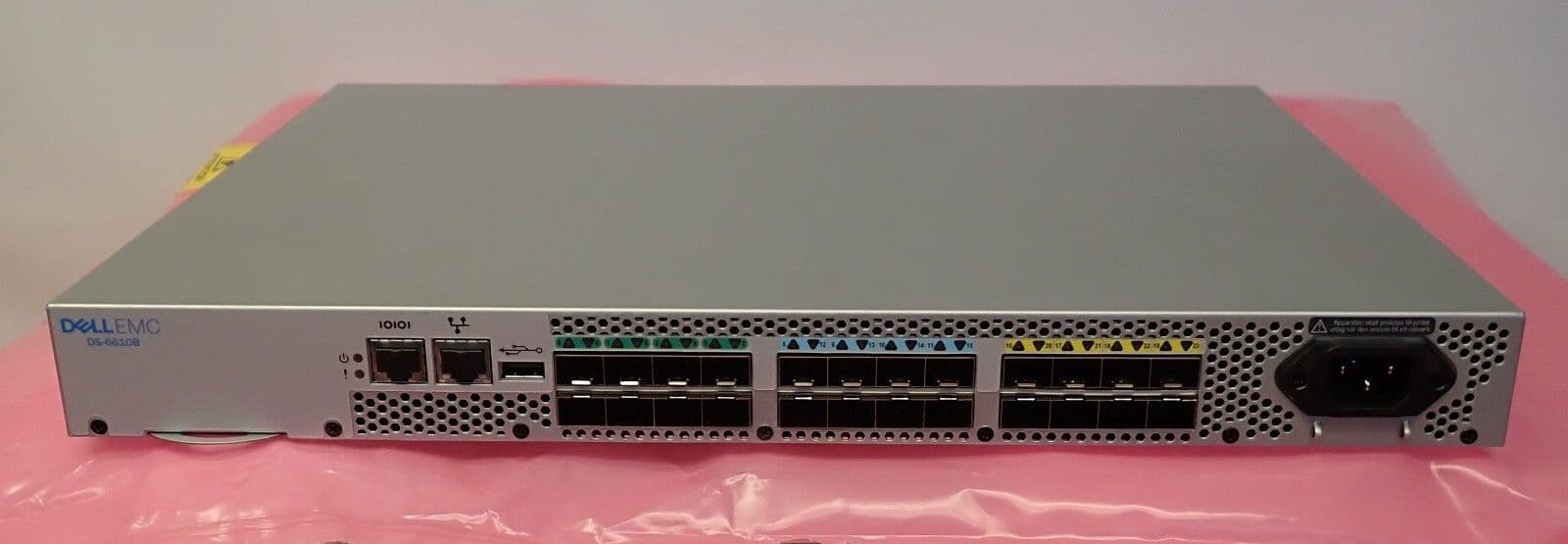 NEW Dell Brocade G610 DS-6610B 24x 32G SFP Act FC Switch EM