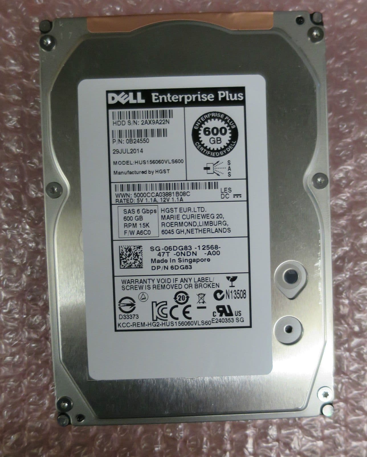 thumbnail image 2 of DELL EQUALLOGIC 1.8TB 10K SAS 2.5" 12Gbps 4K HARD DRIVE - ST1800MM0008 (61H3H) - Tested Working 2 of 6