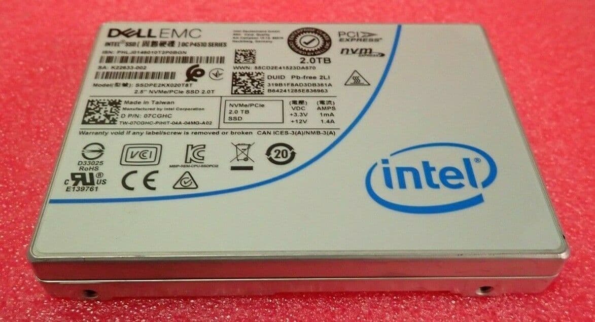 2TB Intel SSD P4510 Series DC NVME U.2 2.5" SSDPE2KX020T8 Solid - Foto 6