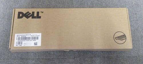 New Dell KB212-B C643N USB Wired Slim Black 104-key UK QWERTY Standard Keyboard