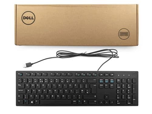 New Dell KB216D1 8VXM3 08VXM3 Black UK QWERTY Multimedia Slim USB Wired Keyboard (1)