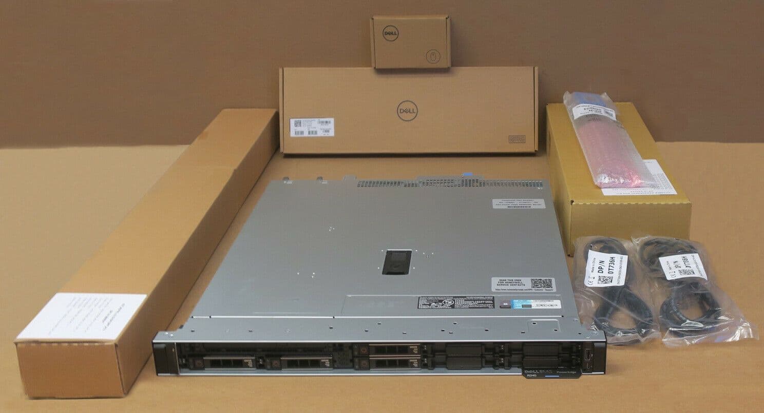 NEW Dell PowerEdge R340 Quad-Core E-2124 3 30GHz 16GB Ram 4x 300GB HDD ...