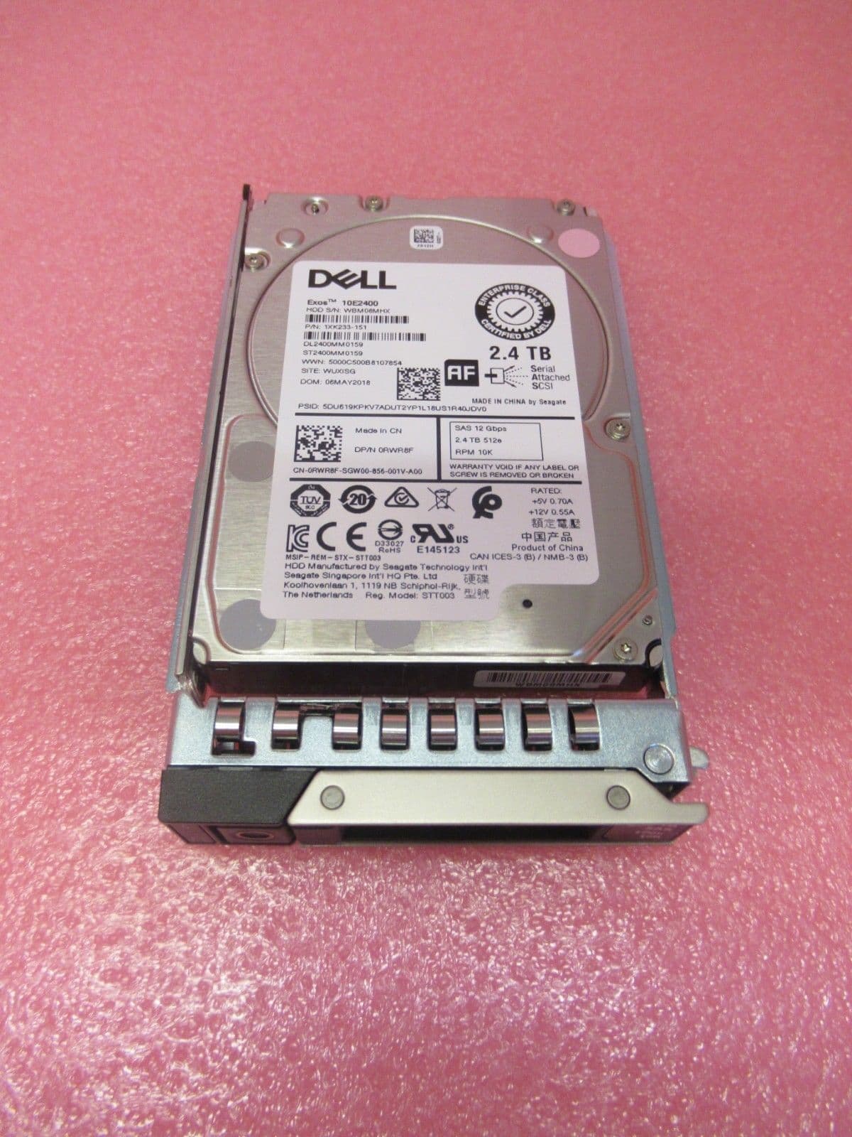 NEW DELL SEAGATE 2 5" 2 4TB 10K 12GBPS SAS HDD PowerEdge RWR8F ST2400MM0159