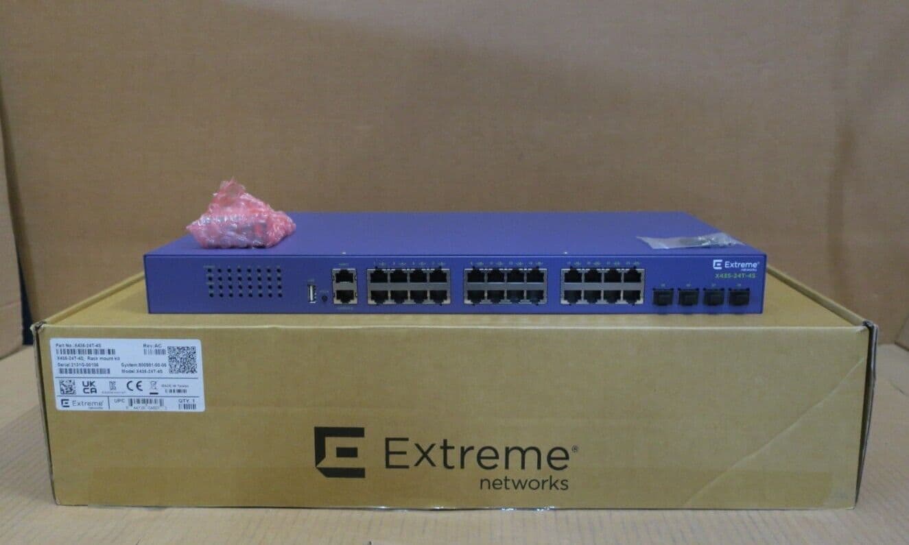 New Extreme Networks X435-24T-4S 24-Port Managed Gigabit Swirch