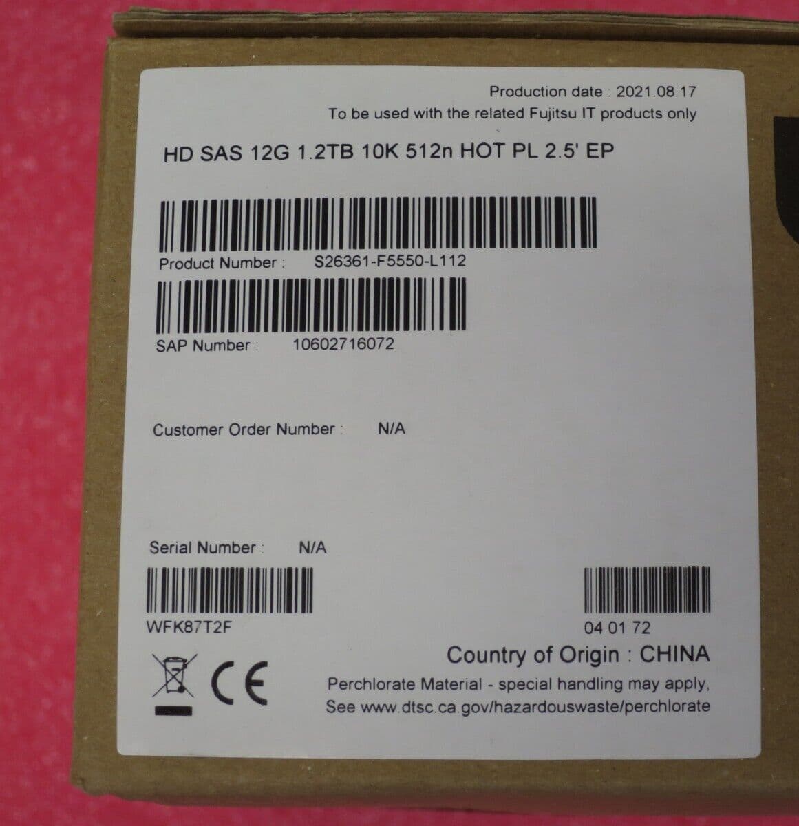 NEW Fujitsu 1 2TB 10K 2 5