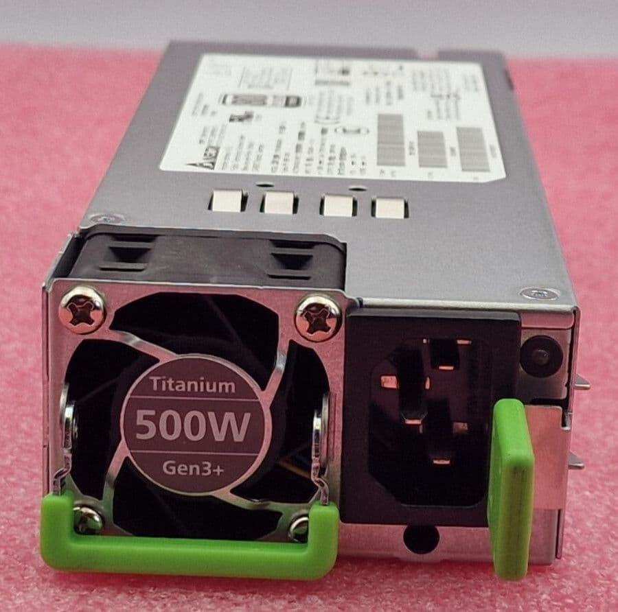 Fujitsu py-pu503 500w titanium hot-plug napajalnik priključki in ventilator
