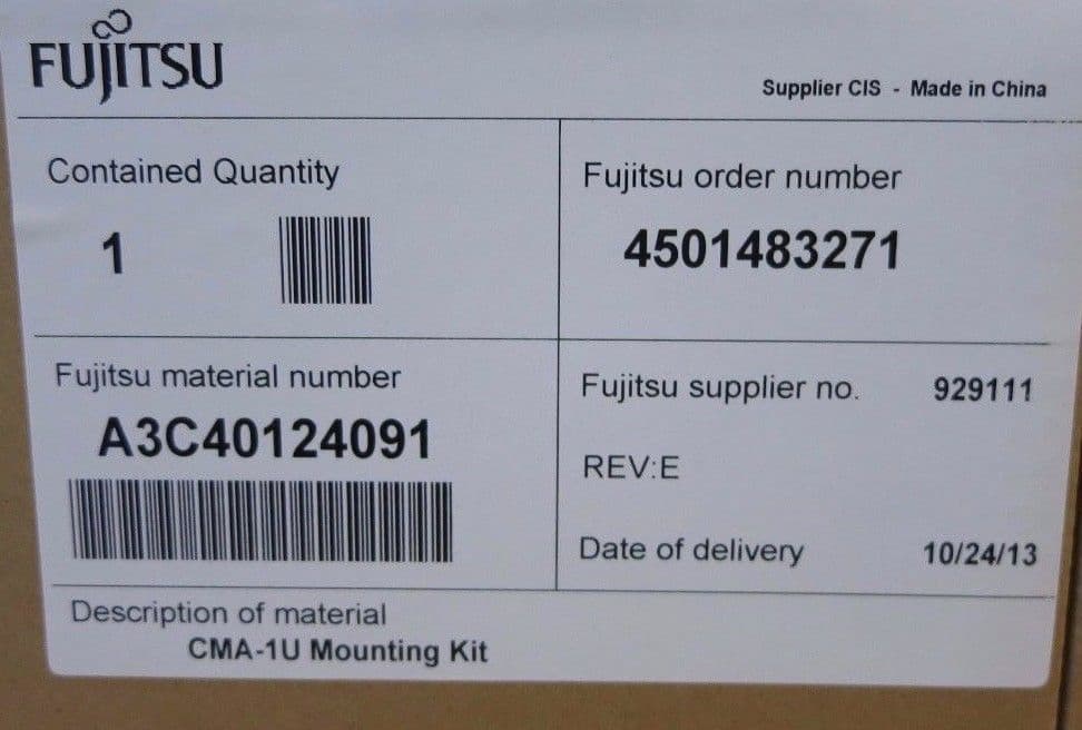 New Fujitsu CMA1U Rack Mount Mounting Kit A3C40125091 RMKF1/F2