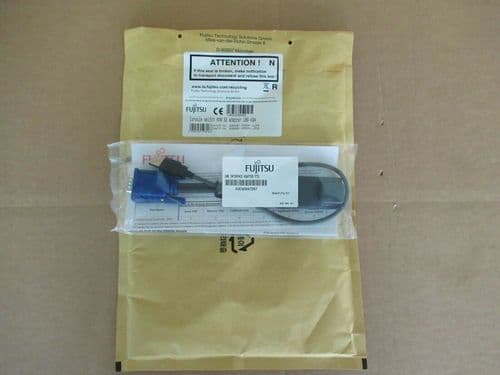 New Fujitsu KVM Console Switch Cable S2 Adapter USB 2.0 VGA A3C40047297