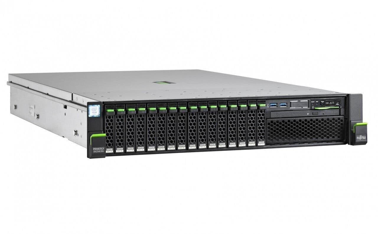NEW Fujitsu Primergy RX2540 M5 2x 8C Silver 4215 48GB RAM 4x 900GB GPU ...