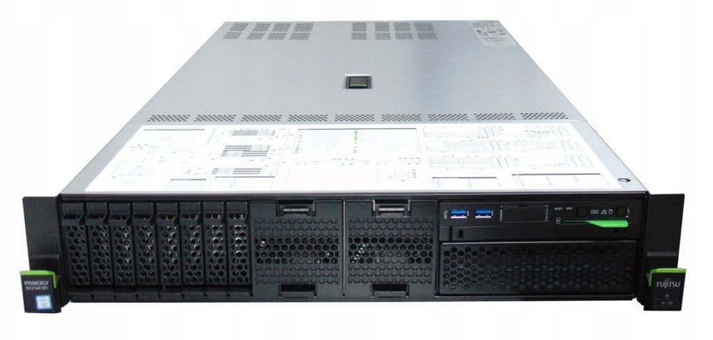 NEW Fujitsu Primergy RX2540 M5 Eight-Core Silver 4208 16GB RAM 8-Bay 2U ...