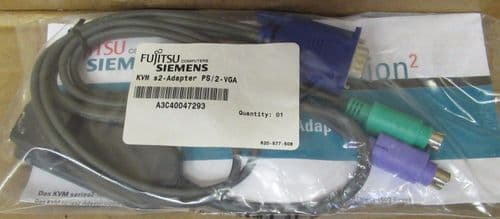 NEW Fujitsu Siemens KVM s2-Adapter PS/2-VGA A3C40047293 620-577-508 Black 30V