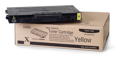 New Genuine Xerox Phaser 6100 Printer Toner Cartridge Yellow 106R00682