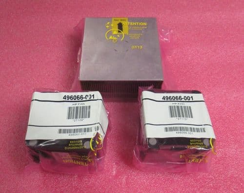 New HP 469886-001 ProLiant DL380 G6/G7 Heatsink & 2 Fans 496066-001 463172-001