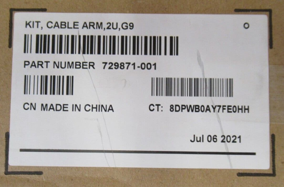 New HP 729871001 2U Cable Management Arm For ProLiant DL380 Gen9 Server