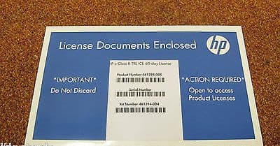 NEW HP c-Class 8 TRL ICE 60-Day TRIAL License - 461394-004