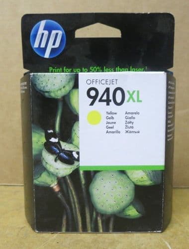NEW HP Printer Ink Cartridge Officejet 940XL Kit High Yield Yellow Ink C4909AE