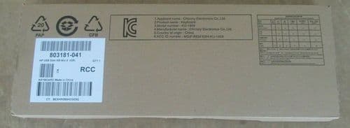 New HP Slim KB Wired USB QWERTY UK Keyboard Black 803181-041