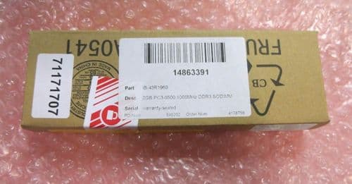 New IBM Lenovo 1 X 2GB DDR3-1066 204 PIN S0-DIMM 43R1969-IN Ram for PC