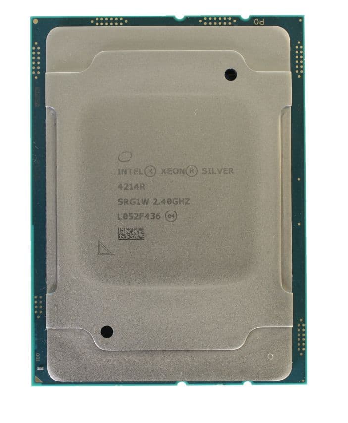 Intel xeon silver 4214r | 12 jeder 24 niti | 2. 40–3. 50 ghz | 16. 5 mb cache | lga3647 100 w | tray procesor 1 Intel xeon silver 4214r tray procesor 12 jeder 2. 40 ghz pogled od spredaj
