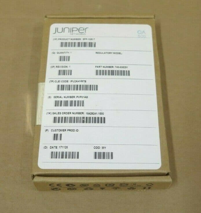 NEW Juniper Networks SFP1GET 1000BaseT SFP 850nm 100m Transceiver 740038291