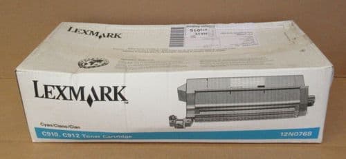 New Lexmark 12N0768 Cyan Laser Print Toner Cartridge for Lexmark C910 C912