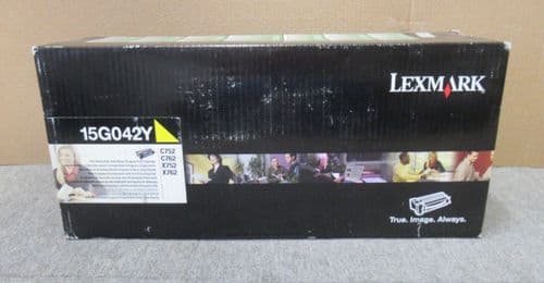 New Lexmark 15G042Y Yellow Toner Cartridge For C752 C762 X752 X762 Printers
