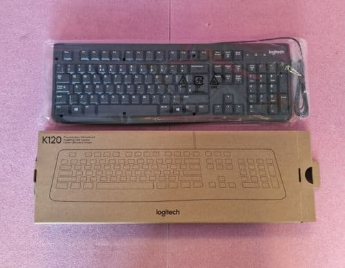 NEW Logitech K120 USB Business Keyboard 820-009904 YU0042 Wired QWERTY ENGLISH