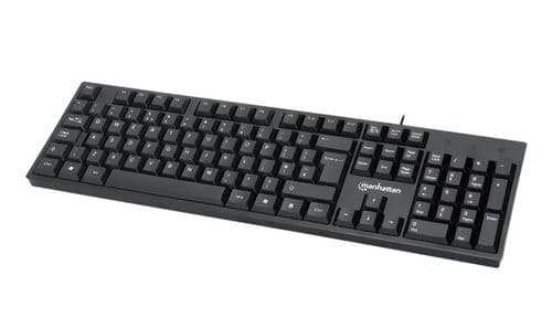 NEW Manhattan USB Business Keyboard QWERTY Wired UK Layout Full Size 179324