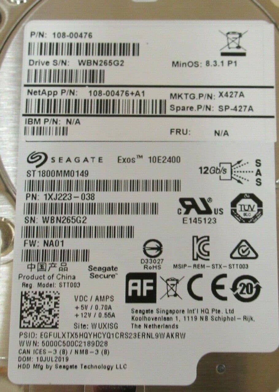 New NetApp X427A SP-427A 108-00476 - 2 5