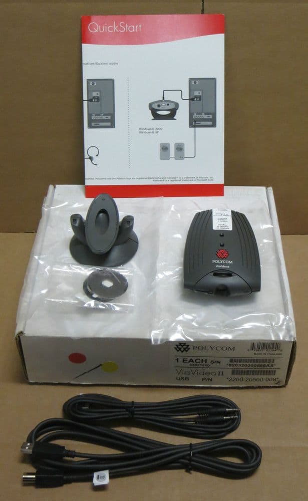 New Polycom ViaVideo II 2200-20500-009 USB Video Conferencing