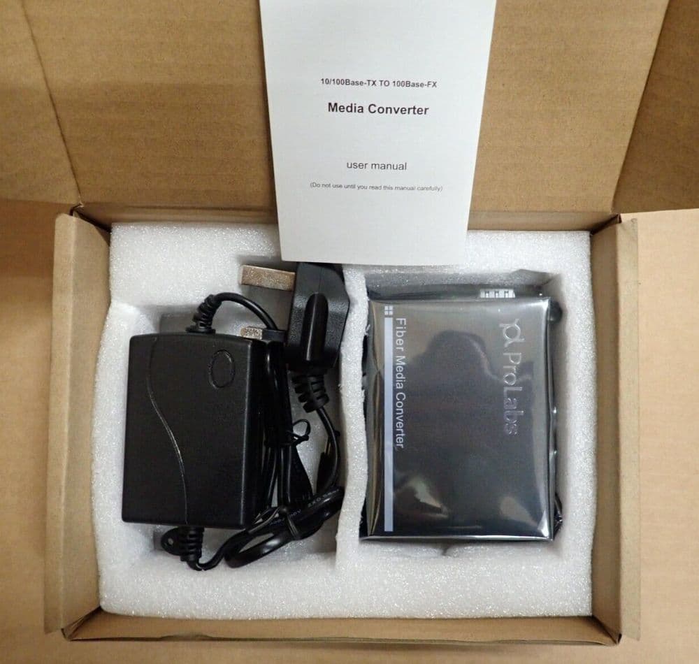 NEW ProLabs MC-PRO-1000AS-SFP 10/100/1000Base-TX to Open SFP Media Converter