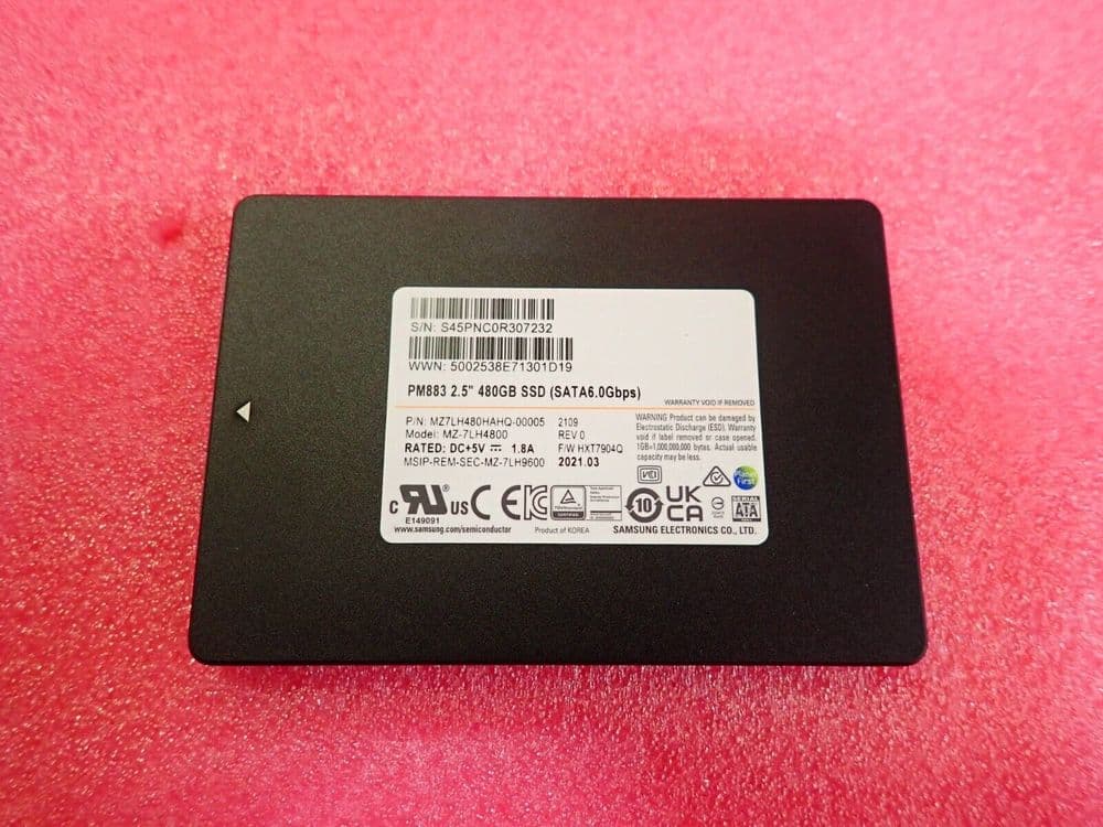 HP 480GB SATA III 2.5" Internal SSD – SM863a / MK000480GWCEV – Open Box