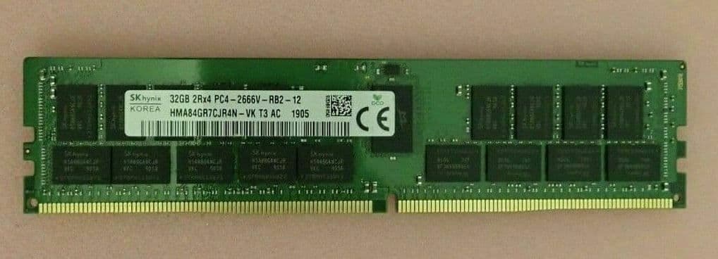 SK HYNIX 32GB DDR4 PC4-2933Y RDIMM ECC Memory SK Hynix 32GB DDR4