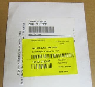 New Solaris Cluster 1 License - clais xxr 9999 Software