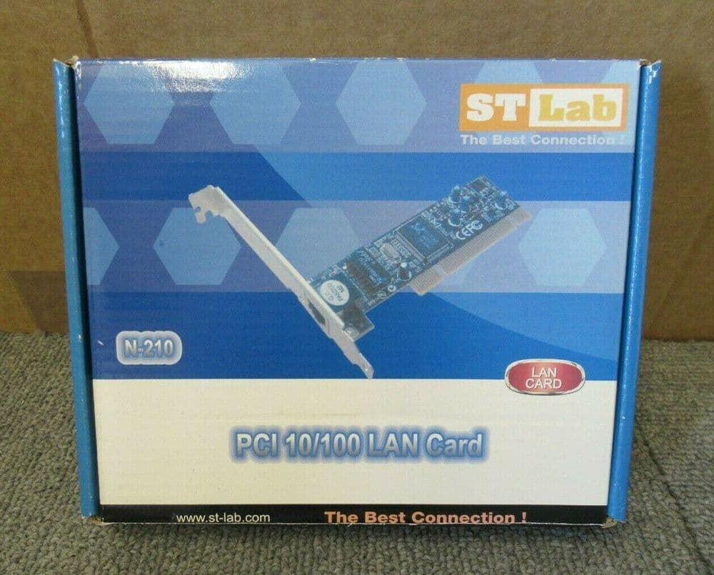 New ST-LAB N-210 Single-Port RJ45 PCI 10/100 Base LAN Card