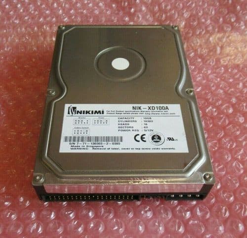 Nikimi NIK-XD100A 10GB 3.5" IDE Internal Hard Disk Drive