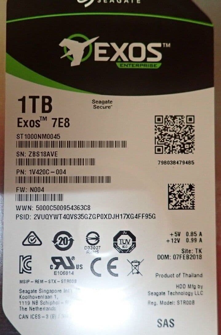 Nimble Storage 1TB 7 2K SAS 12Gb/s 3 5" Hard Drive Caddy For HF20