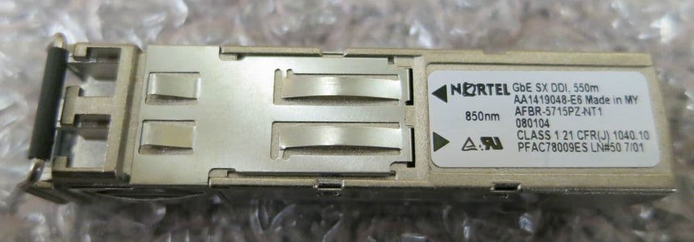 Nortel GbE SX DDI 550m SFP Mini-GBIC 1000BASE Transceiver Module AA1419048-E6