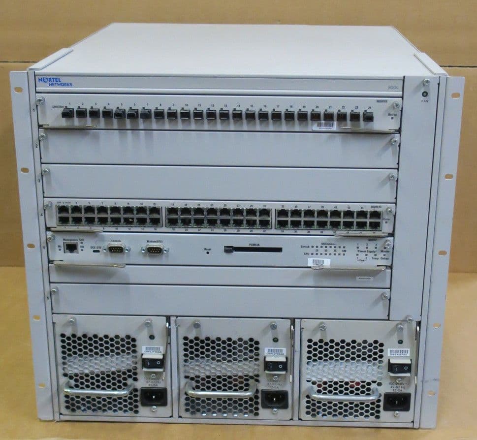 Nortel Networks Passport 8006 Switch 6-Slot Chassis DS1402002 3x 850W ...