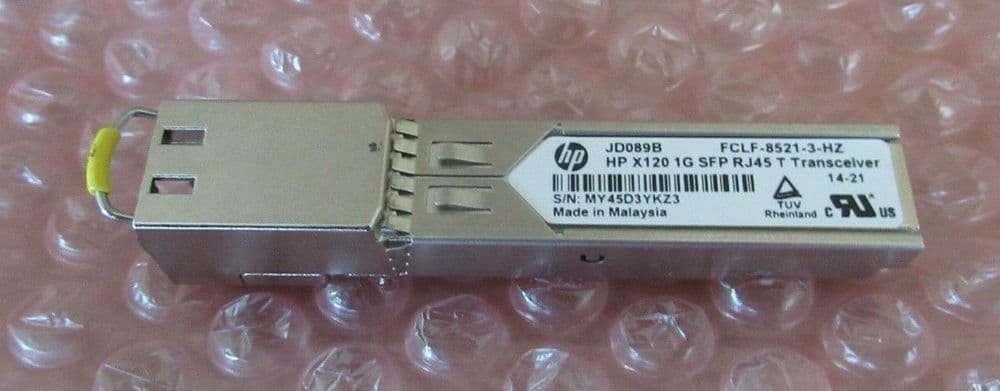 Original HP X120 1G SFP RJ45 T Transceiver JD089B FCLF-8521-3-HZ 14-21 Module