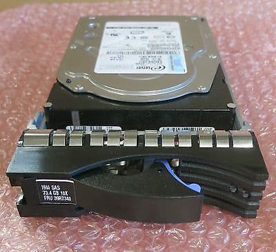 Original IBM 73Gb 73.4Gb 10K SAS 3.5" HDD Hot Plug Hard Drive in caddy 42D0395
